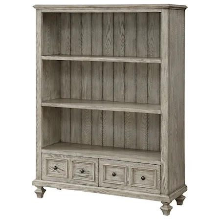 Transitional Two Drawer Bookcase